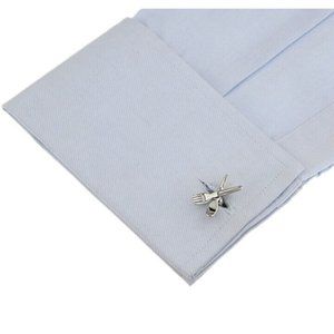 Cufflinks Men's New Kitchen Utensils Fork & Knife Great For Cook Chef Cufflinks